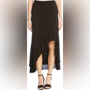 Karen Kane Black High-Low Midi Skirt